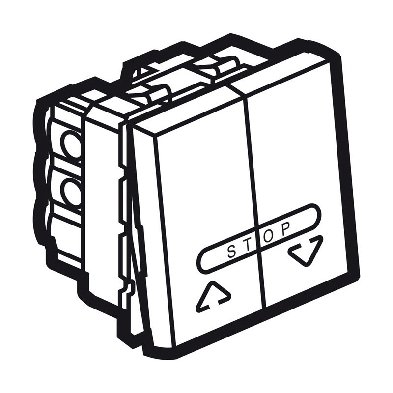 Legrand 572719 - DOUBLE PUSH FOR ELECTRIC SHUTTER SQUAREM AGNESIUM