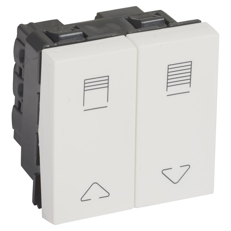 Legrand 573222 - DOUBLE SWITCH FOR ELECTRIC SHUTTER 2 MODULES ULES WITH ICONS SQ W