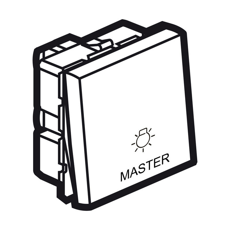 Legrand 573784 - SWITCH FOR LIGHTS (ON/OFF OF ALL LIGHTS) MASTER 2 MODULES WITH ICONS SQ MAG.