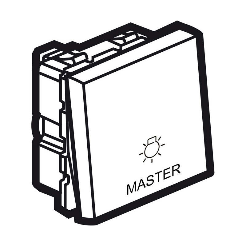 Legrand 573786 - PUSH FOR LIGHTS (ON/OFF OF ALL LIGHTS) M ASTER 2 MODULES WITH ICONS SQ MAG.