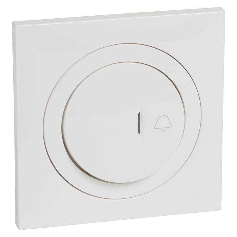 Legrand 600010 - Poussoir simple lumineux + cadenas dooxie IP44 6A 250V~ et plaque carrée blanche