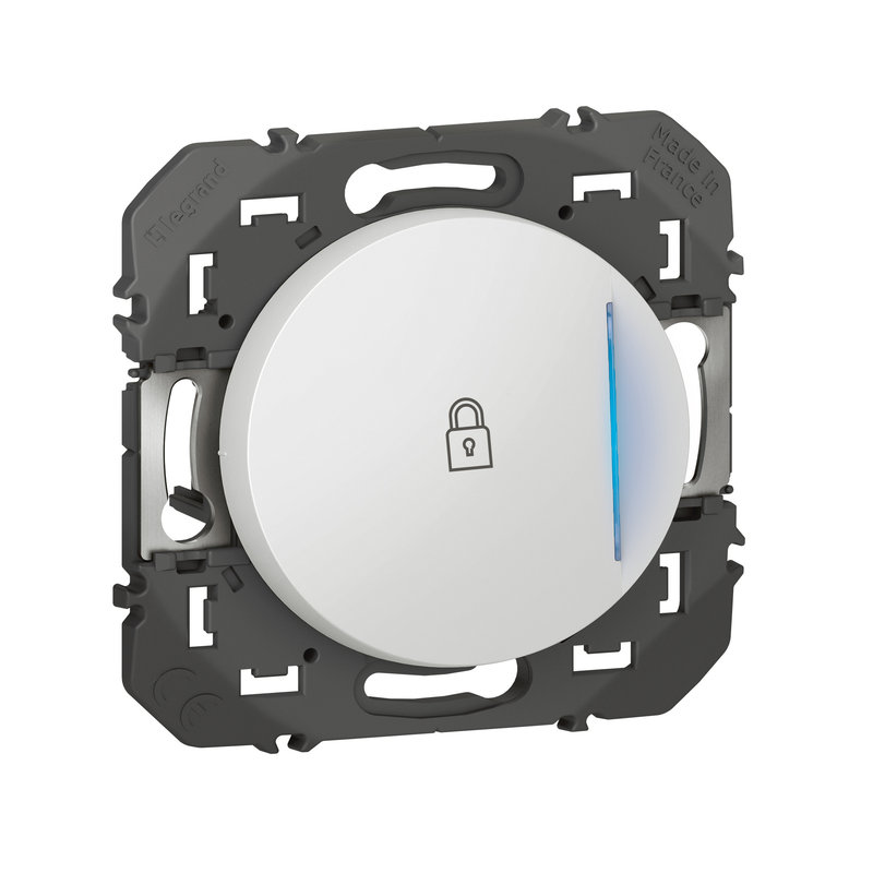 Legrand 600015 - Poussoir lumineux avec marquage cadenas à équiper d'un voyant dooxie blanc