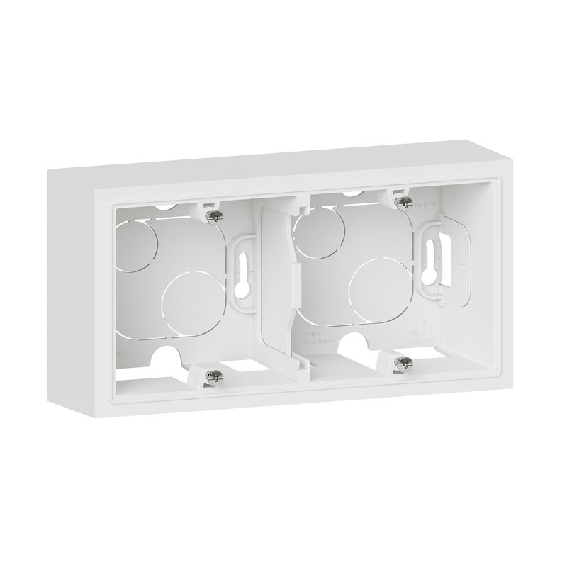 Legrand 600042 - Cadre saillie 2 postes dooxie finition blanc