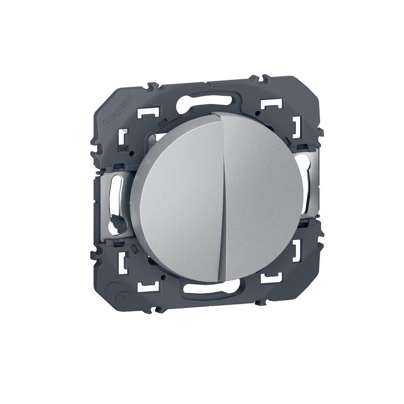 Legrand 600108 - Poussoir double dooxie 6A 250V~ finition alu