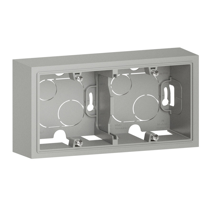 Legrand 600142 - Cadre saillie 2 postes dooxie finition alu