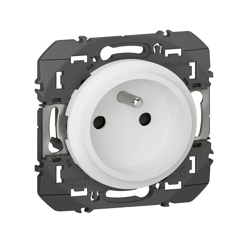 Legrand 600328 - Prise de courant easyréno 2P+T faible profondeur dooxie 16A finition blanc