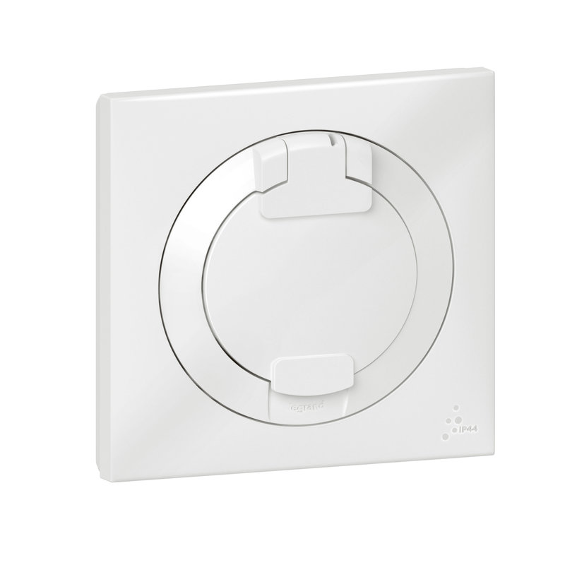 Legrand 600344 - Prise de courant 2P+T à puits dooxie 16A IP44 livrée avec plaque carrée blanche