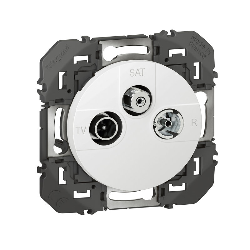 Legrand 600353 - Prise TV-R-SAT 1 câble dooxie finition blanc