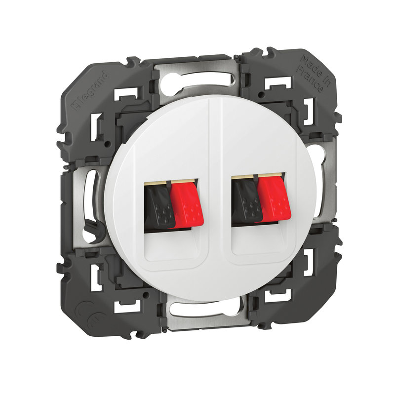 Legrand 600382 - Prise haut-parleur double dooxie finition blanc