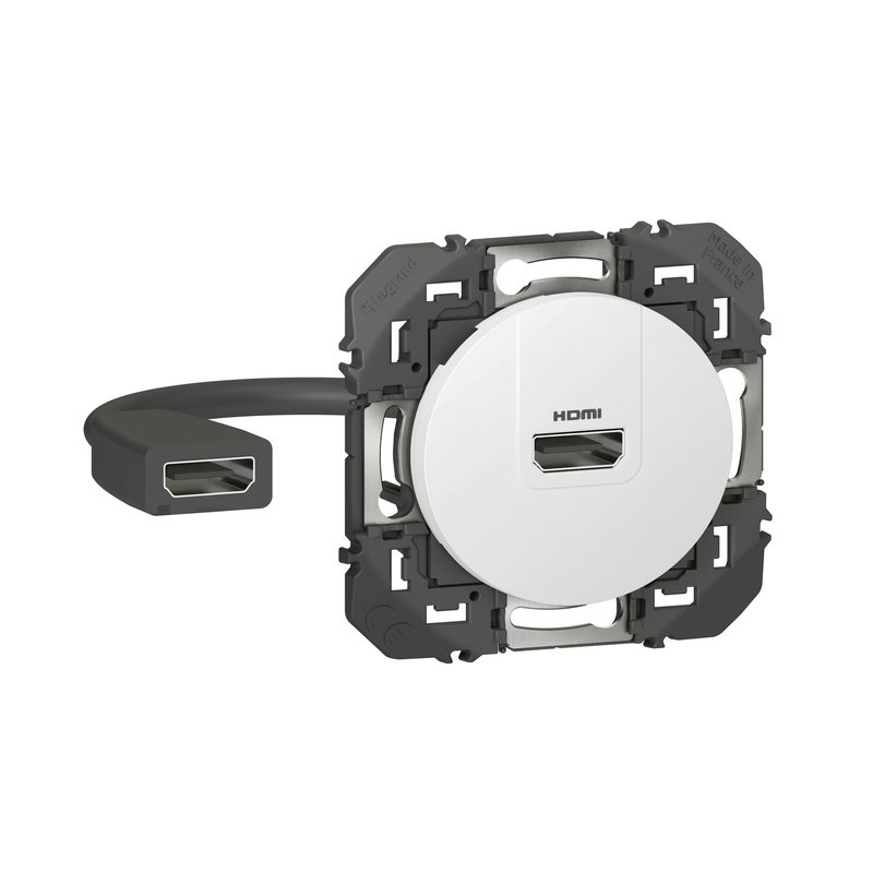 Legrand 600385 - Prise HDMI 2.0 Type A préconnectorisée dooxie finition blanc