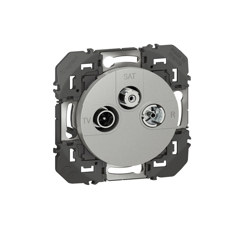 Legrand 600453 - Prise TV-R-SAT 1 câble dooxie finition alu