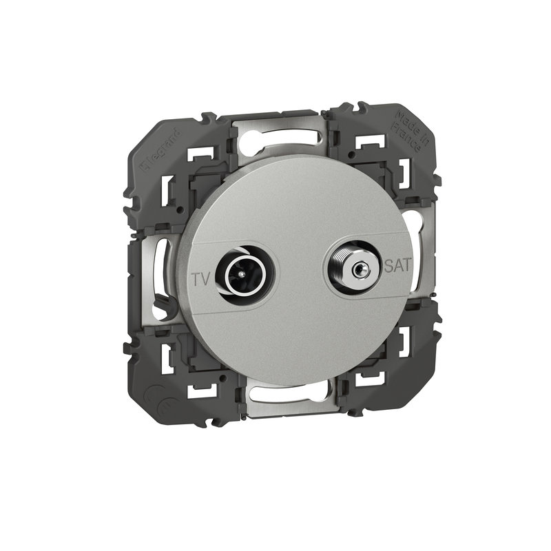 Legrand 600456 - Prise TV-SAT étoile blindée dooxie finition alu