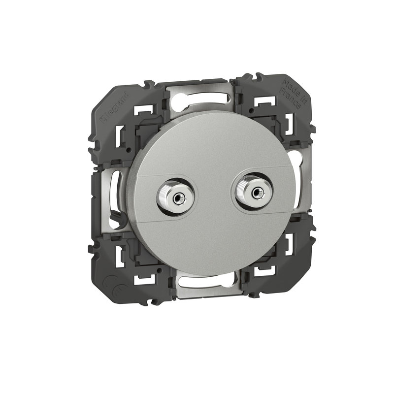 Legrand 600457 - Prise réseau câblé AFORM typeF dooxie à étoile blindée finition alu