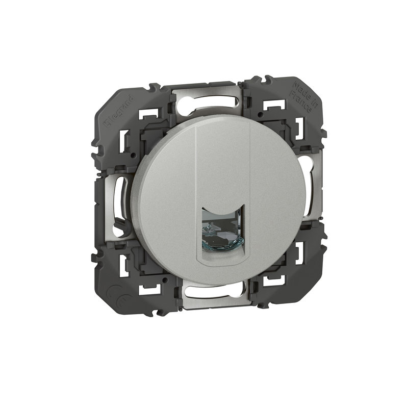 Legrand 600476 - Prise blindée RJ45 catégorie 6 FTP dooxie finition alu