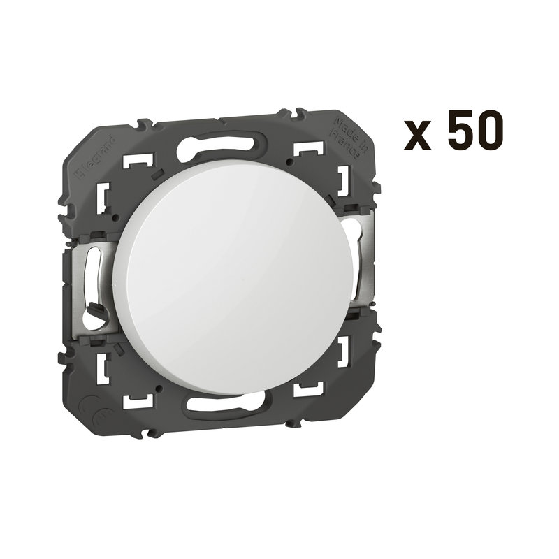Legrand 600601 - Lot de 50 interrupteurs ou va-et-vient dooxie 10AX 250V~ finition blanc