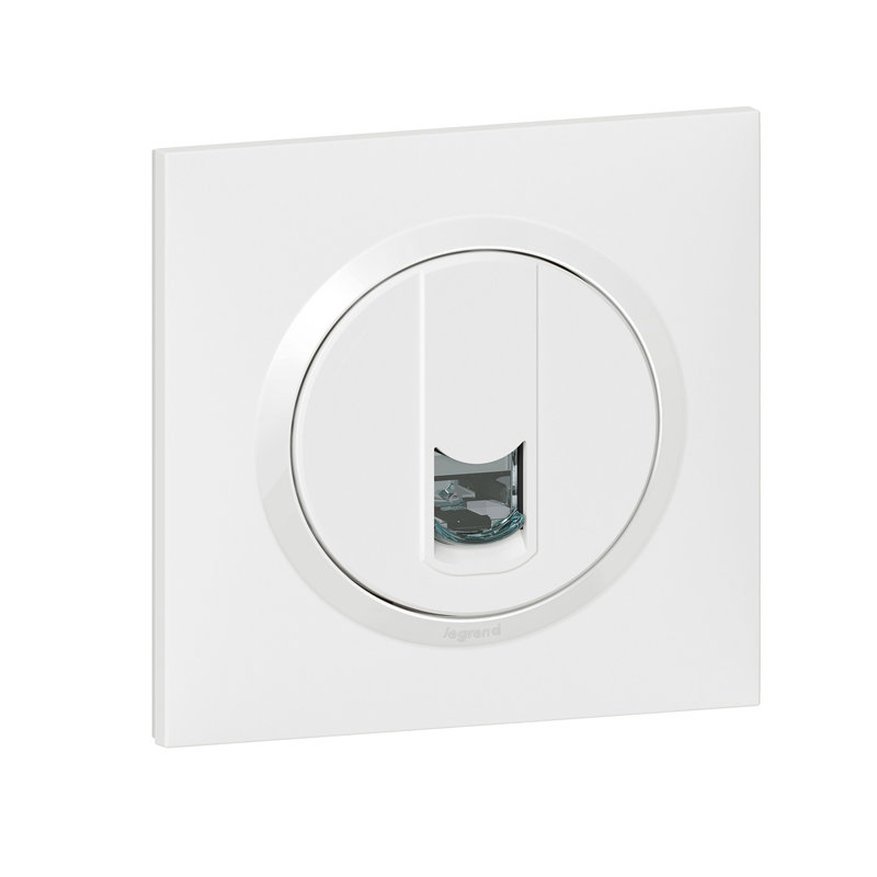 Legrand 600776 - Prise RJ45 catégorie 6 FTP dooxie one livré avec plaque carrée blanche