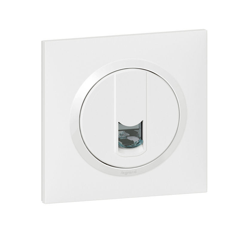 Legrand 600777 - Prise RJ45 catégorie 5e FTP dooxie one livré avec plaque carrée blanche