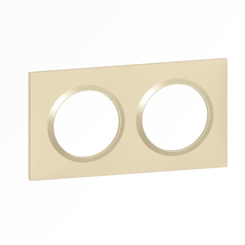 Legrand 600812 - Plaque carrée dooxie 2 postes finition dune