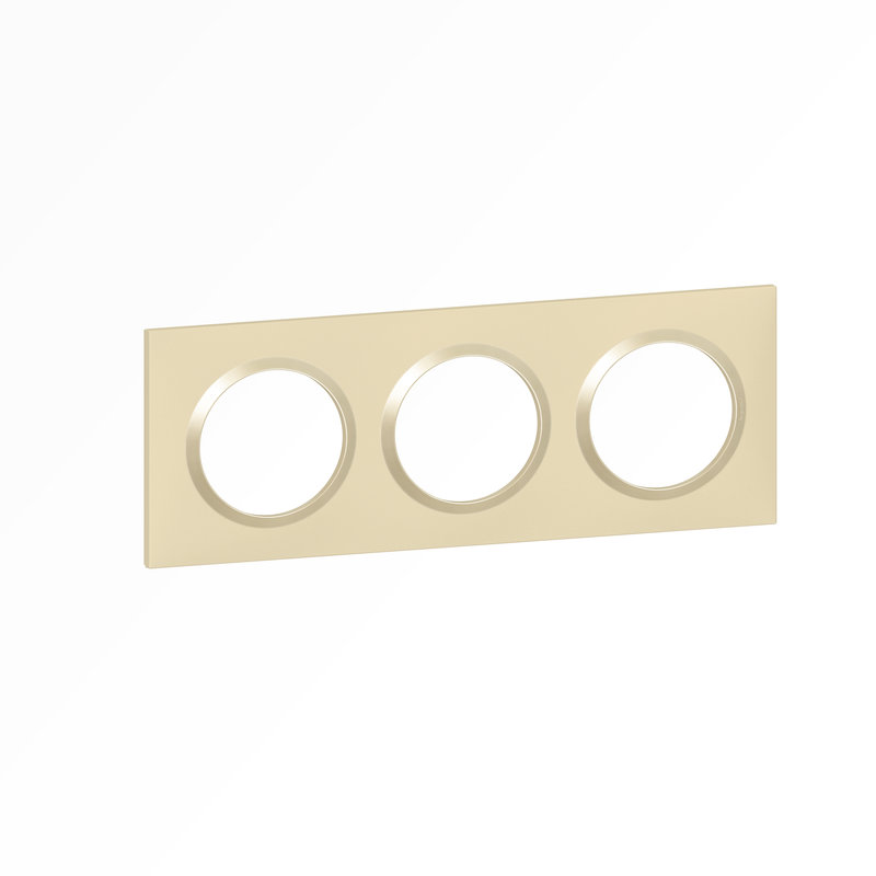Legrand 600813 - Plaque carrée dooxie 3 postes finition dune