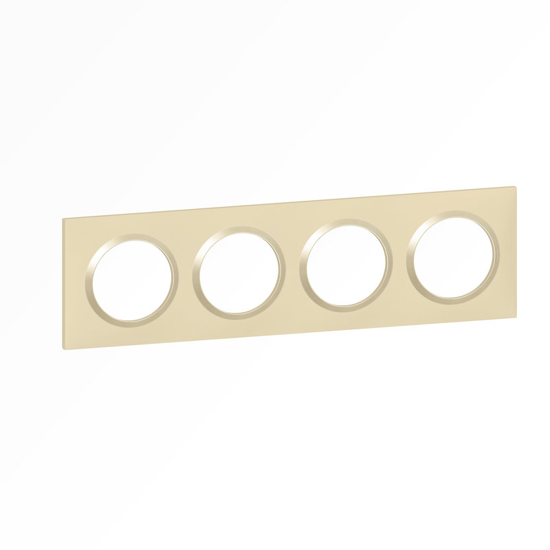 Legrand 600814 - Plaque carrée dooxie 4 postes finition dune