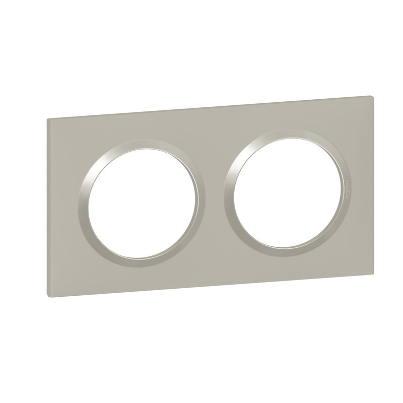 Legrand 600822 - Plaque carrée dooxie 2 postes finition plume