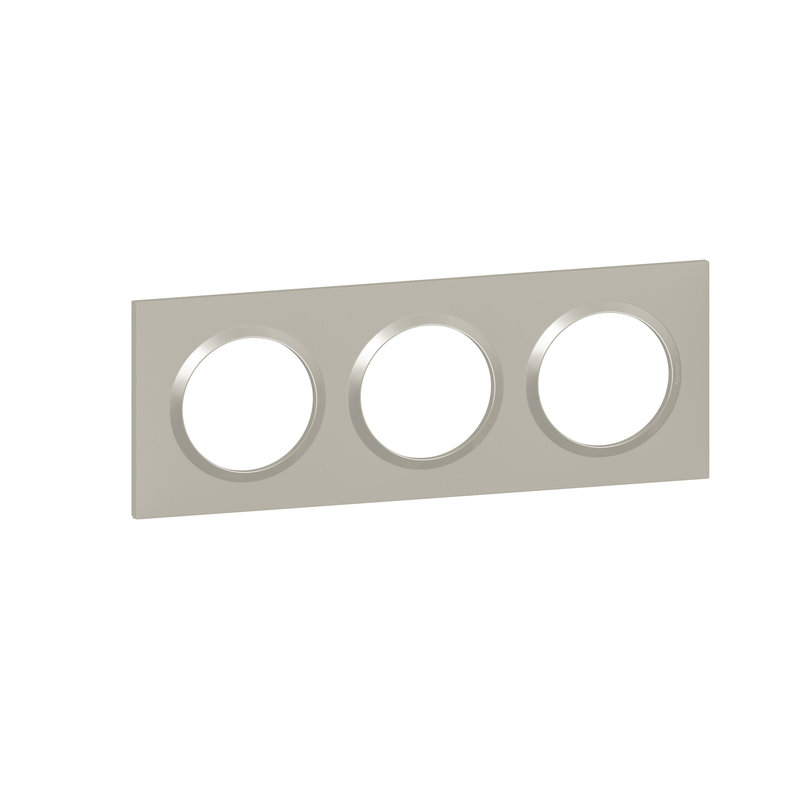 Legrand 600823 - Plaque carrée dooxie 3 postes finition plume