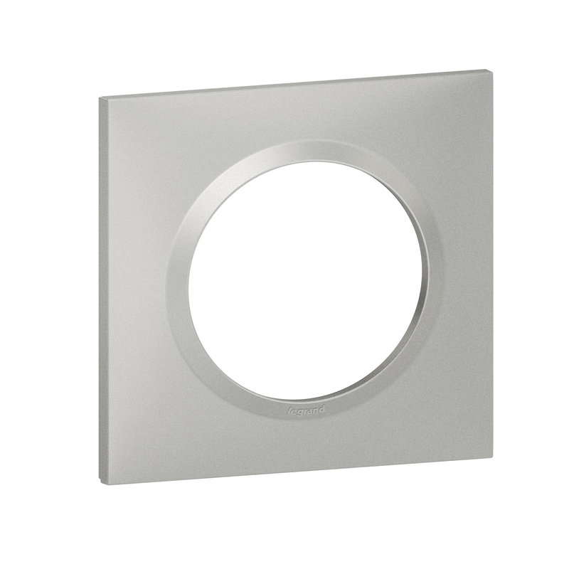 Legrand 600851 - Plaque carrée dooxie 1 poste finition effet aluminium