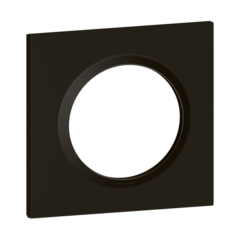 Legrand 600861 - Plaque carrée dooxie 1 poste finition noir velours