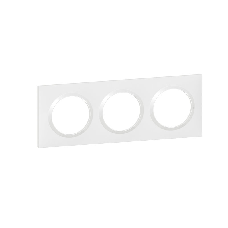 Legrand 600903 - Plaque carrée dooxie 3 postes finition blanc