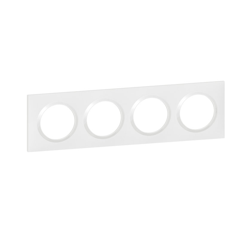 Legrand 600904 - Plaque carrée dooxie 4 postes finition blanc