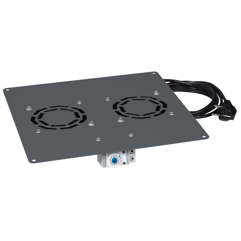Legrand 646430 - Kit 2 ventilateurs avec thermostat intégré réglable de -10°C à 80°C baie Linkeo
