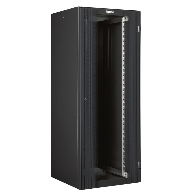 Legrand 646750 - Baie 19pouces à porte avant simple livrée montée Linkeo 24U -1226x600x600mm