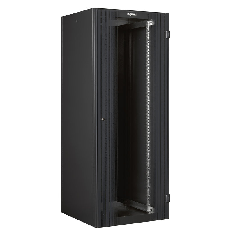 Legrand 646760 - Baie 19pouces à porte avant simple livrée montée Linkeo 42U -2026x600x600mm