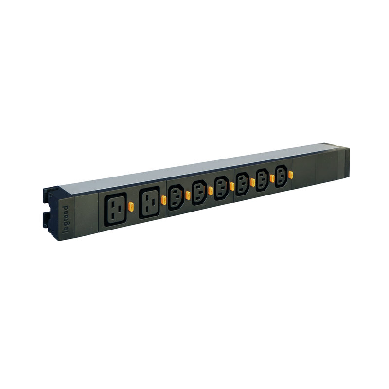 Legrand 646809 - PDU 19pouces 1U LCS² - 6xC13 + 2xC19 - raccordement par bornier