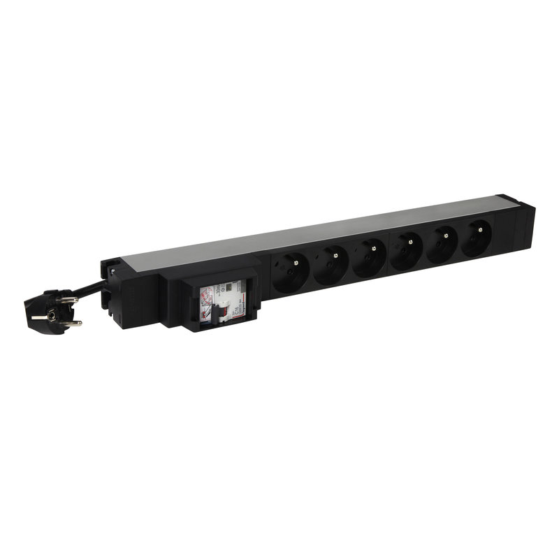 Legrand 646833 - PDU 19pouces 1U LCS² - 6x2P+T - disjoncteur différentiel 16A 30 mA