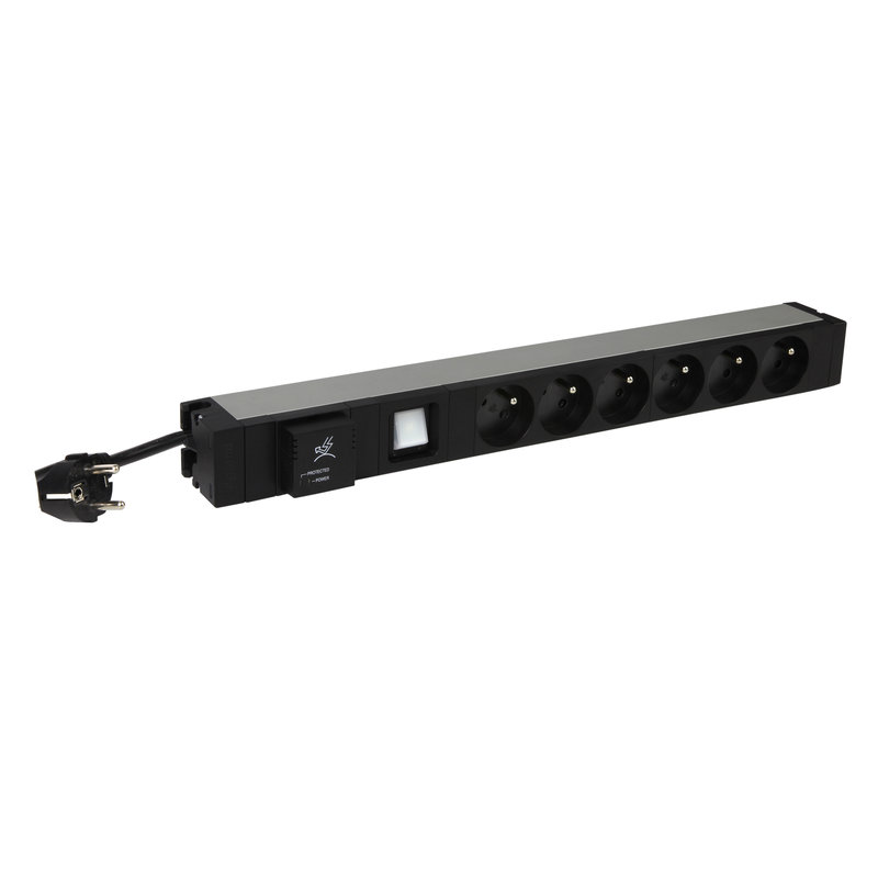 Legrand 646835 - PDU 19pouces 1U LCS² - 6x2P+T - module parasurtenseur + interrupteur