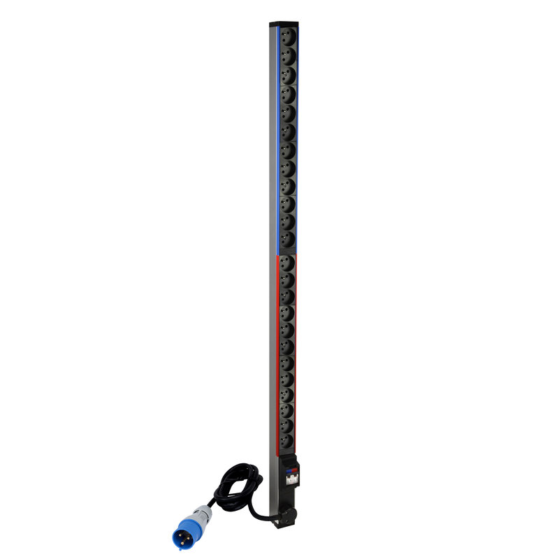 Legrand 646851 - PDU Zéro-U LCS² monophasé - 24x2P+T - cordon 3m avec fiche 2P+T 32A