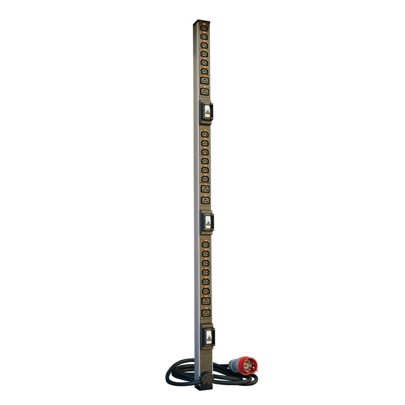 Legrand 646870 - PDU Zéro-U LCS² triphasé - 18xC13 + 6xC19 - cordon 3m avec fiche 3P+T+N 16A