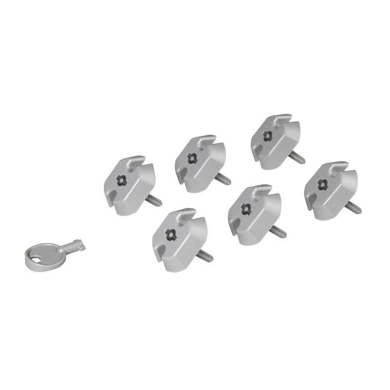 Legrand 646890 - Jeu de 6 obturateurs pour prise 2P+T et 1 clé pour PDU