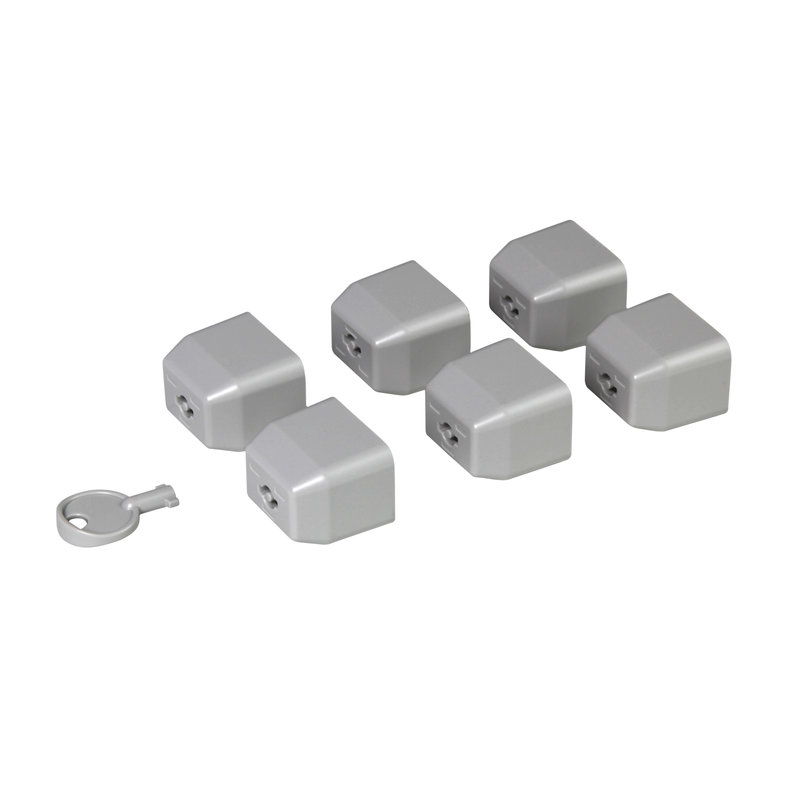 Legrand 646895 - Jeu de 6 obturateurs pour prise C19 et 1 clé pour PDU