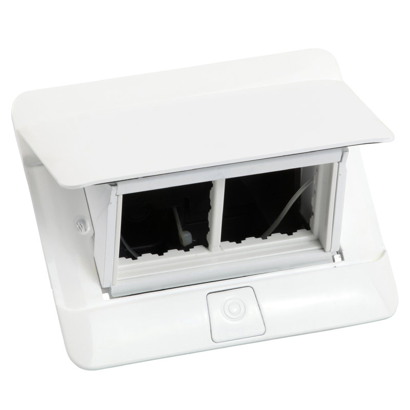 Legrand 654001 - Pop up mobilier 4 modules à équiper livré avec kit installation - blanc brillant