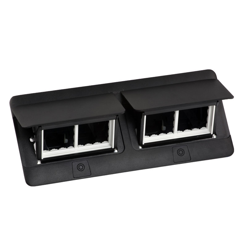 Legrand 654005 - Pop-up pour mobilier 2x4 modules livré avec kit d'installation - noir mat