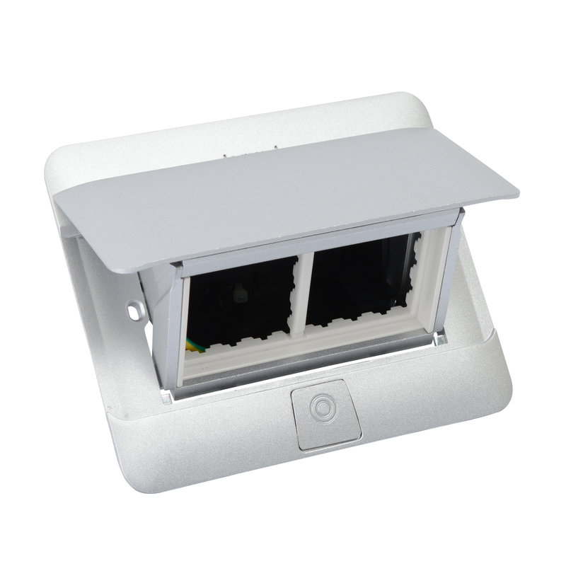 Legrand 654014 - Pop-up pour mobilier 4 modules livré avec kit d'installation - aluminium