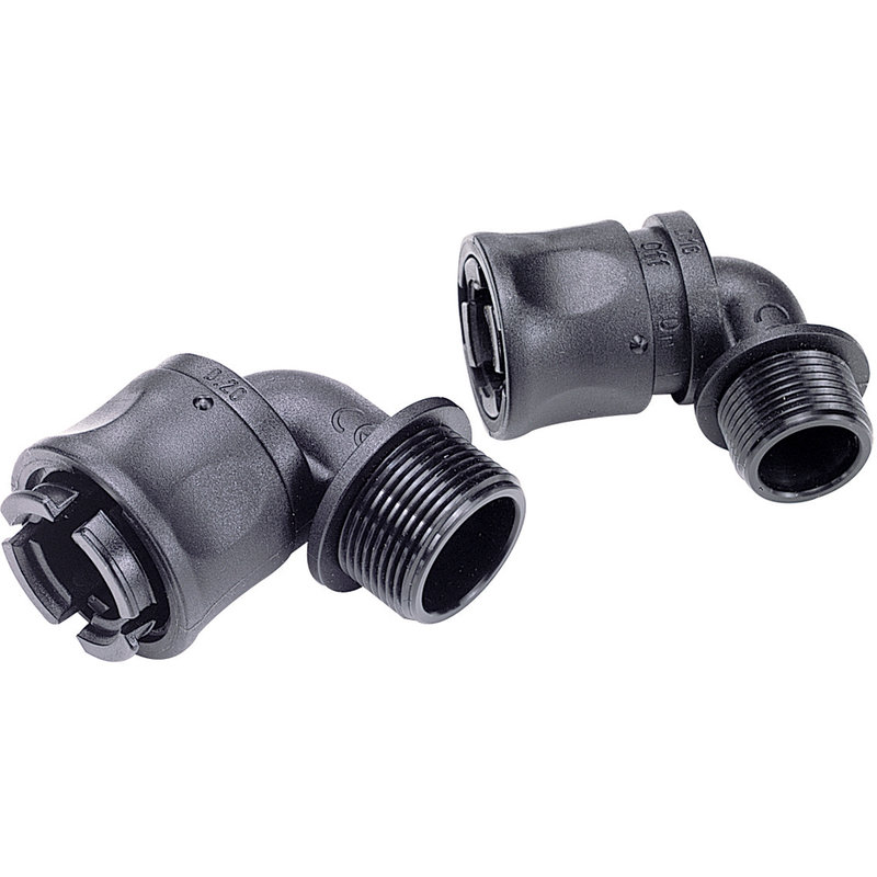 Legrand 666588 - Raccord coudé 90° pour conduit flexible RTA polyamide Ø19,5mm PG16