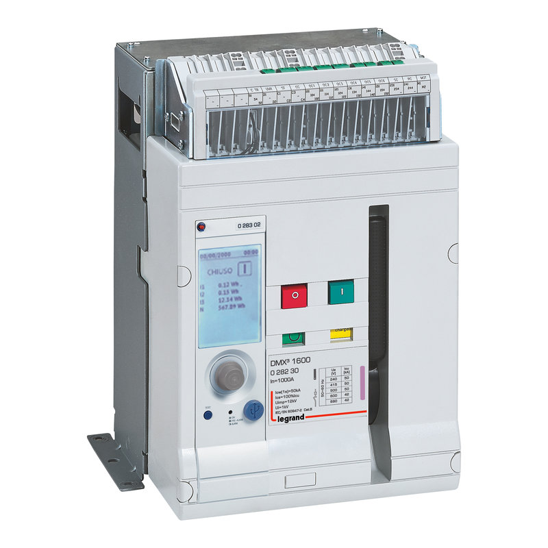 Legrand 028230 - Disjoncteur ouvert fixe DMX³1600 50kA 3P 1000A avec unité MP4.10 028302