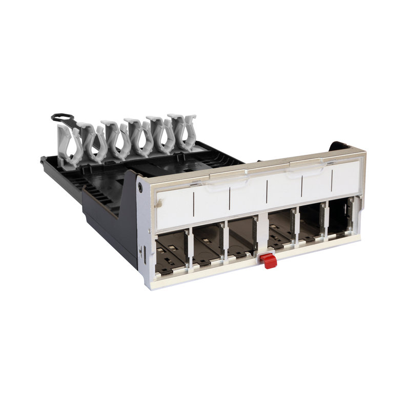 Legrand 033680 - Cassette 6 ports pour panneau droit à équiper de connecteurs HDJ
