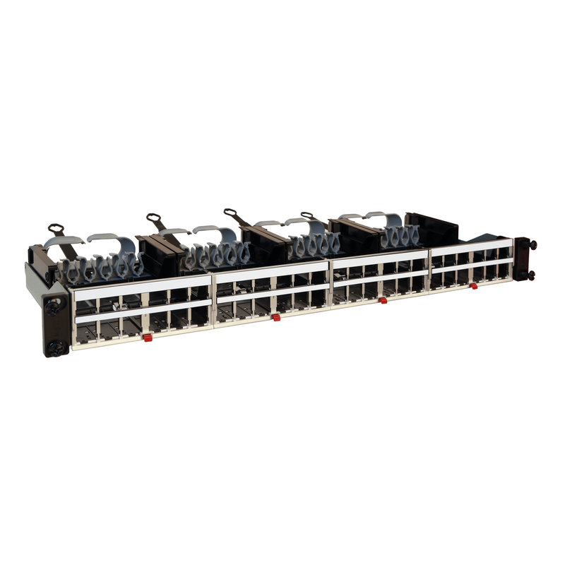 Legrand 033684 - Panneau droit 19pouces 1U avec cassettes nues pour 48 RJ45 - fixation standard