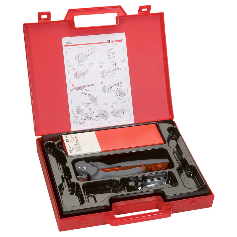 Legrand 037639 - Pince à sertir Starfix pour embouts en bandes 0,5 à 2,5mm² mallette avec embouts