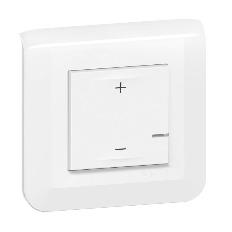 Legrand 048870LA - Interrupteur variateur Mosaic 125W LED 2 fils - complet blanc