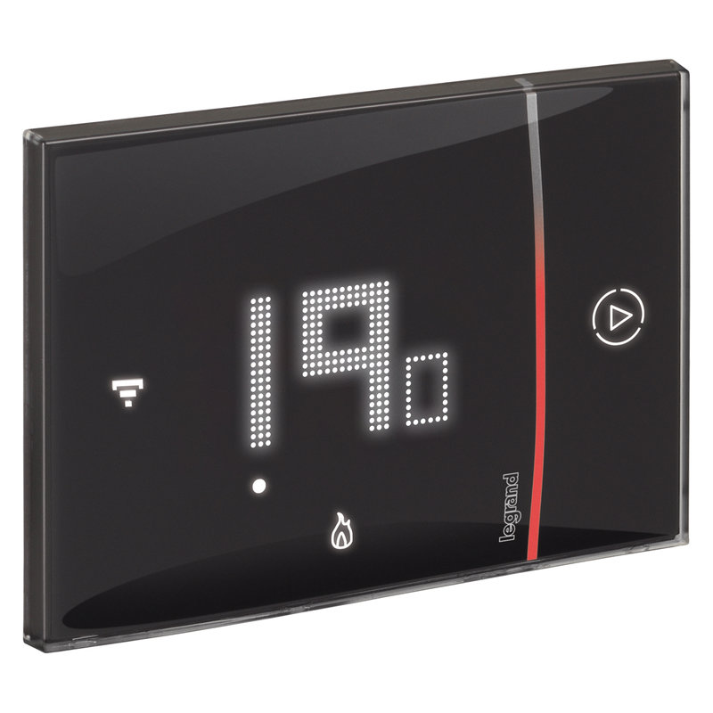 Legrand 049039 - Thermostat Smarther with Netatmo connecté à encastrer - noir